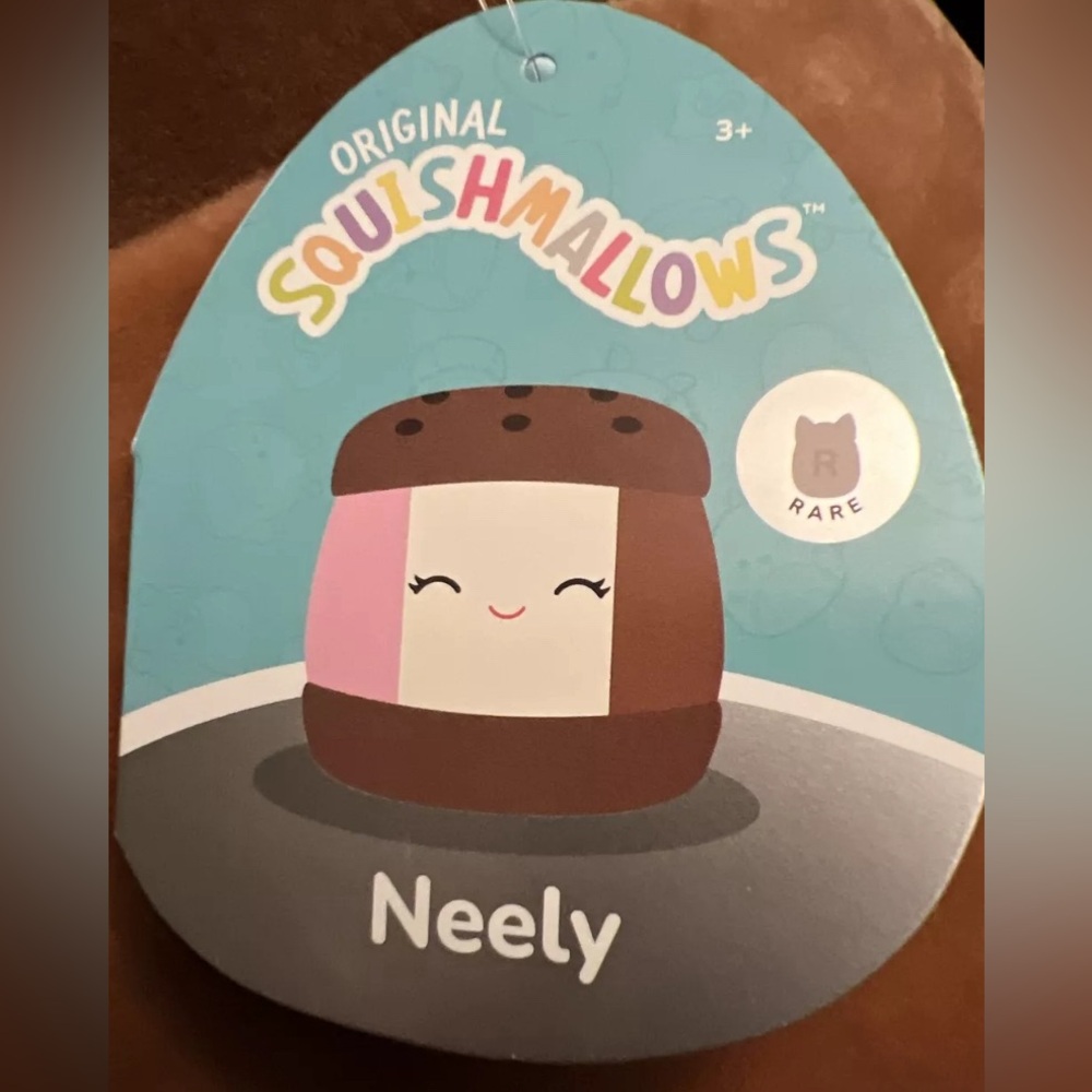 NWT 12” Neely the Neapolitan Ice Cream Sandwich Squishmallow — RARE silver tag - Picture 3 of 4